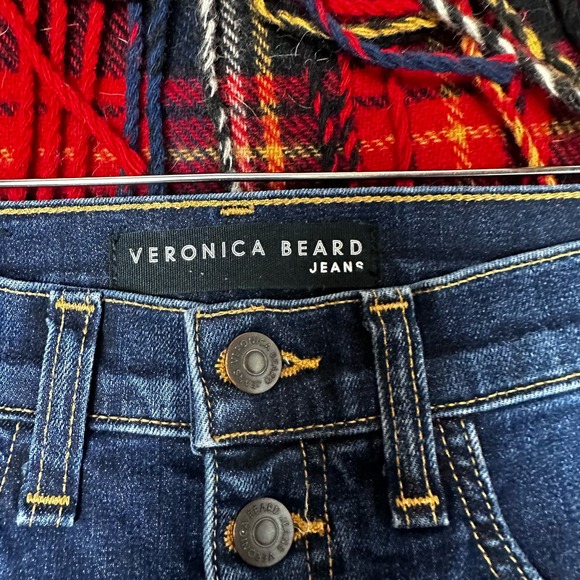 VERONICA BEARD Blue Stripe Carolyn Baby Boot Jeans sz 26 - Picture 10 of 13